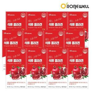 [로니웰] 레드 석류 콜라겐 젤리 스틱 15포 x 12개 (총 180포)