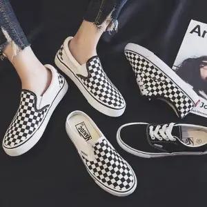 [오노마] ONM 캔버스단화 뮬 블로퍼 ZG체크 슬립온 플랫슈즈 스니커 (S12080464)