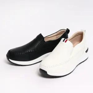 피렌체 소가죽 컴포트 슬립온 스니커즈 4.5cm P-S137