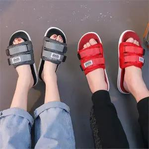 [셀러허브][라일리] Rly 캐주얼 스트릿 여름 남녀 공용 커플 찍찍이 슬리퍼 (S9661018)