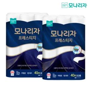 3겹 보타닉포레 프레스티지 화장지 40M 30롤 2팩