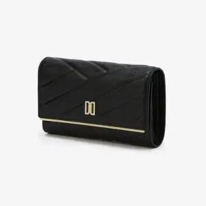 [닥스](강남점)DCWA4F419BK [CARLISLE MODERN] 블랙 칼라일 패턴 골드 DD로고 소가죽 중지갑