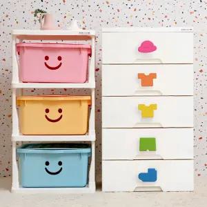 홈블리 5단 플라스틱 서랍장 유아 옷장 수납 정리함 아기