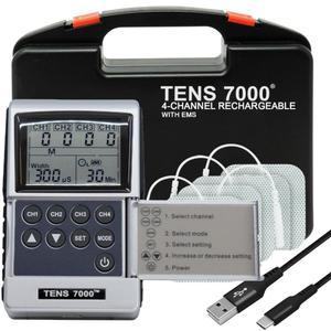 TENS 7000 충전식 Tens Unit 근육 자극기