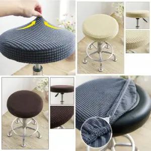 사무용 사무실 원형 의자커버 둥근 식탁 화장대 방석 시트 스툴 커버 의자 천갈이 리폼 덮개