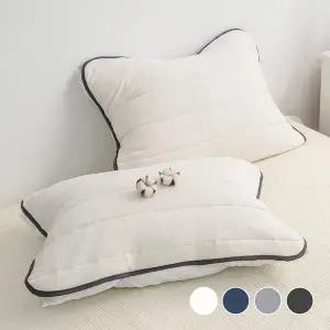 [스잠]1+1 국내산 워싱 교체편한 밴딩 베개커버 3050 4060 5070사이즈/여행용 사계절용 휴대용