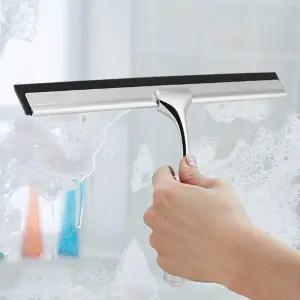 스텐304 고급형 욕실 스퀴지 거치대 포함 유리창 청소도구 유리 창문 닦이 스퀴즈