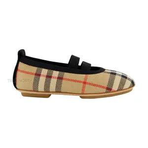 [버버리] 키즈 8049177 발레리나 플랫 슈즈 아카이브베이지