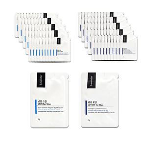 여행용파우치 남성스킨+로션 에멀전 50세트 휴대용 일회용스킨로션