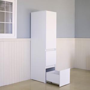 2단 서랍 도어형 폭400 속깊은 주방수납장 냉장고옆 틈새수납장