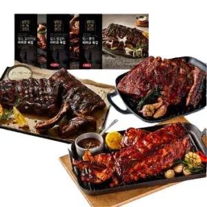 빕스 오리지널폭립, 450g, 2개 + 왕갈비폭립, 640g, 2개 + 블랙바비큐폭립, 450g, 2개