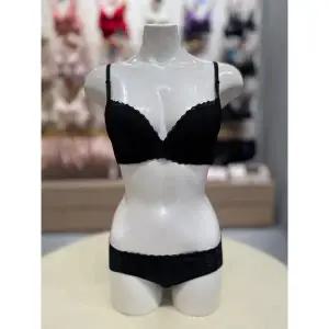 [트라이엄프](강남점)블랙 컵레이스 와이어 브래지어 햄팬티 세트(TEWBR261TEWBP261BK)