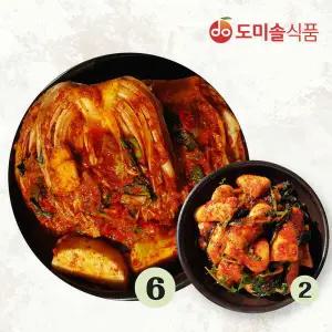 [하프클럽/신세계]도미솔 박미희 사랑채 포기김치 6kg   총각김치 2kg (2종, 총
