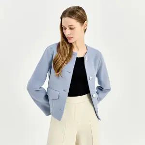 [하프클럽/S쏠레지아]에스쏠레지아 라운드넥 핸드메이드 자켓 SOO1ZJK020