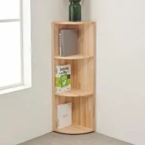 히트가구 H6701 3단 삼나무 코너책장 1color
