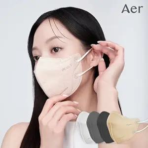 [아에르]아에르 숨쉬기편한 새부리형 KF94 피크v라이트 마스크 소형/중형/대형 개별포장 50매