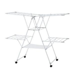 한샘 이동식 두꺼운 이불 건조 양날개 건조대_플러스 메쉬형 4인 가족 빨래