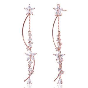 92.5 Silver 레이스 플라워 드롭 귀걸이 EA1387