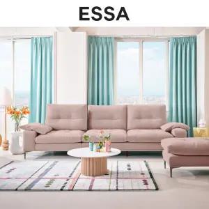 [롯데백화점]에싸 [행사기간 5만원권 증정]로쉐 4인 스윙기능 리브 패브릭 소파+스툴