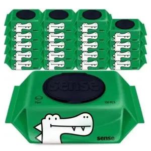 테온셀 센스 물티슈 대용량 악어 캡형 100매 30팩