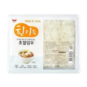 일가 한가득 초절임무 3kg 국산 냉면 고명 무김치 무절임 업소용 대용량