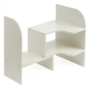 핫딜 컴퓨터책상위선반 자유배치 코너 책상위 선반화이트