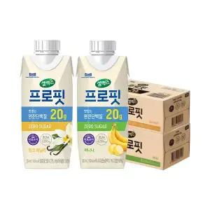 셀렉스 프로핏 밀크 바닐라 250ml, 18개 + 드링크 바나나 250ml, 18개