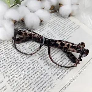 디아브 키티 레오파드 호피 안경 리본 키치 패션안경 쌩얼