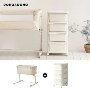 트롤리 이동식 아기침대+아기수납장