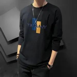 긴팔 면티셔츠 남자 얇은 스판 쭉티 라운드티 봄가을