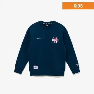 [뉴에라키즈](의정부점)[키즈] MLB 시카고 컵스 팀 로고 맨투맨 더스티 블루