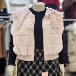 [숲]여성 페이크 퍼 후드 조끼 OBXFU22