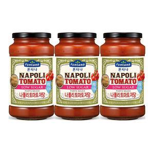 폰타나 나폴리 토마토 저당 파스타 소스 600g, 3개