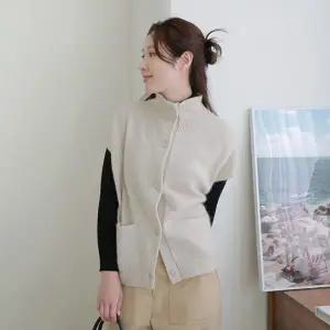 [르포엠]엘브론 라쿤 울 블렌디드 하이넥 하프 아우터