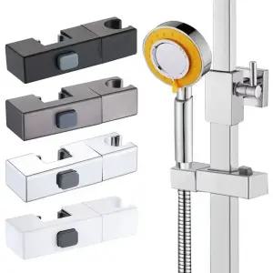 샤워기거치대 걸이 직사각형 파이프 샤워 헤드 홀더 교체 욕실 슬라이드 바 선반 회전식 스프레이 베이스