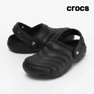 크록스 클래식 라인드 오버퍼프 클로그 성인 샌들 블랙 210059-001