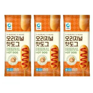 청정원 오리지널 핫도그, 375g, 3개