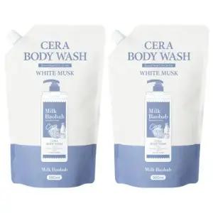 밀크바오밥 세라 바디워시 리필, 화이트머스크, 960ml, 2개