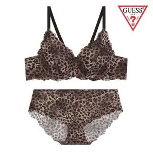 [롯데백화점]게스 [선물포장/쇼핑백] 호피 몰드 브라렛팬티세트 GBWBR918GBWPT918BR