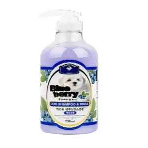 뉴 벨버드 블루베리 샴푸린스 겸용 750ml 백모용 강아지