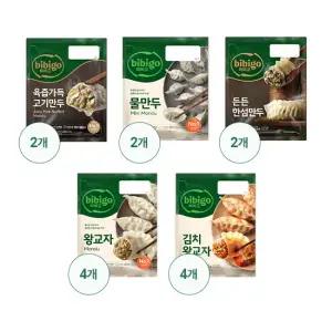 만두 5종 14봉 세트(왕교자x4+김치왕교자x4+물만두x2+수제한섬만두x2+육즙가득