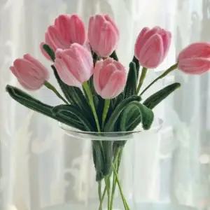 DIY 튤립 꽃다발 키트 조화 만들기 세트 DD-13112