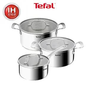 [테팔]인덕션 SS 퍼펙트 레지스트 냄비 3종(편수16+양수20+양수24)+국자증정