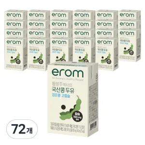 이롬 황성주 든든한 간편영양템 박사의 국산 고칼슘 검은콩 두유 140ml 72개