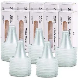 500X 이어 온도계 프로브 커버 리필 캡 렌즈 필터 브라운 온도계와 호환되는 IRT 6520 IRT6020 IRT6500