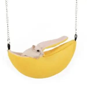햄스터용 해먹 바나나 침대 귀여운 설치 소형 (WFIILZQ)