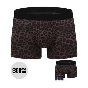좋은사람들 남자 드로즈 스판 사각 팬티 호피 패션 아웃밴드 3매입 속옷 선물