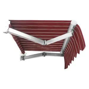 접이식 카페 테라스용 수동 차양막 어닝 천막 전동 비막이 2x4m 주택