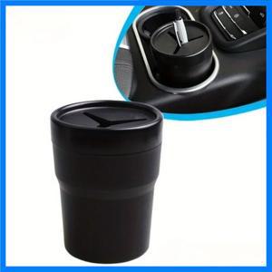 다기능 자동차 미니 쓰레기통 컵 홀더 자동차 쓰레기통 자동 홀더 캡 마운트 검정색 플라스틱 인테리어 액
