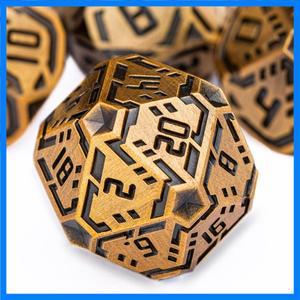 스트라이프 앤틱 골드 D20 D&D 메탈 주사위 세트 D&D 던전 앤 드래곤 패스파인더 다면체 테이블 롤플레잉